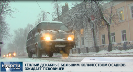 Теплый декабрь с большим количеством осадков ожидает псковичей
