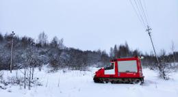 Техника повышенной проходимости МЧС России используется для восстановления электроэнергии в Псковской области