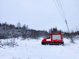 Техника повышенной проходимости МЧС России используется для восстановления электроэнергии в Псковской области