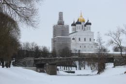 Схема движения автобусов изменится в Пскове в связи с закрытием Троицкого моста  