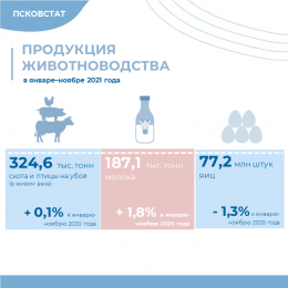 О производстве продукции животноводства в январе-ноябре 2021 года