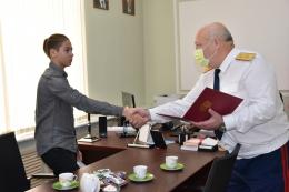 Руководитель регионального Следственного управления поблагодарил подопечного ПОООМС «Дети – наше будущее» за спасение человека