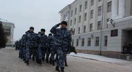 В Пскове состоялся гарнизонный развод нарядов Росгвардии, заступающих на службу