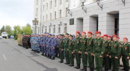 В Пскове состоялся гарнизонный развод нарядов Росгвардии, заступающих на службу по охране общественного порядка